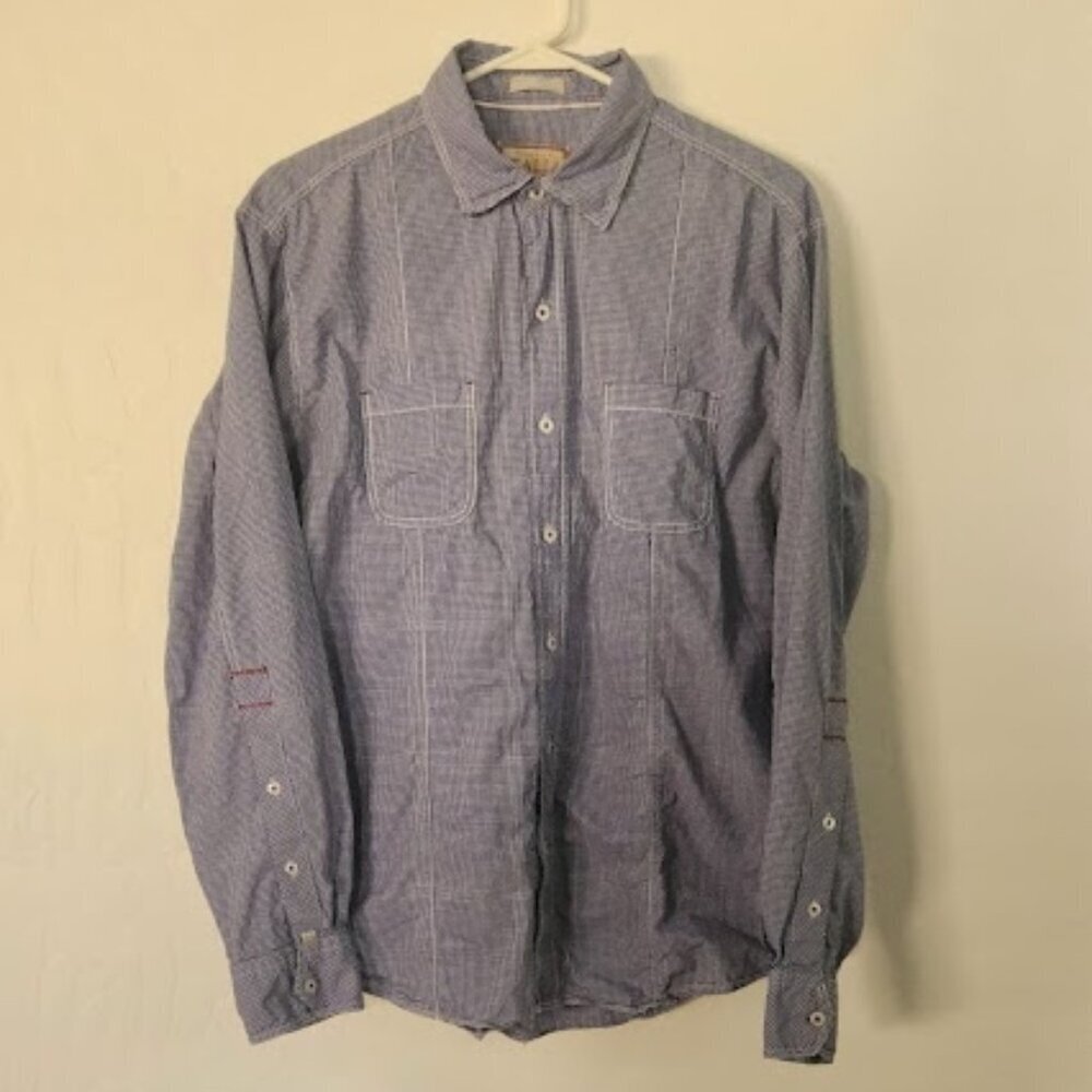 Vintage Italia Men's Long Sleeve Button-down Shirt Size Large